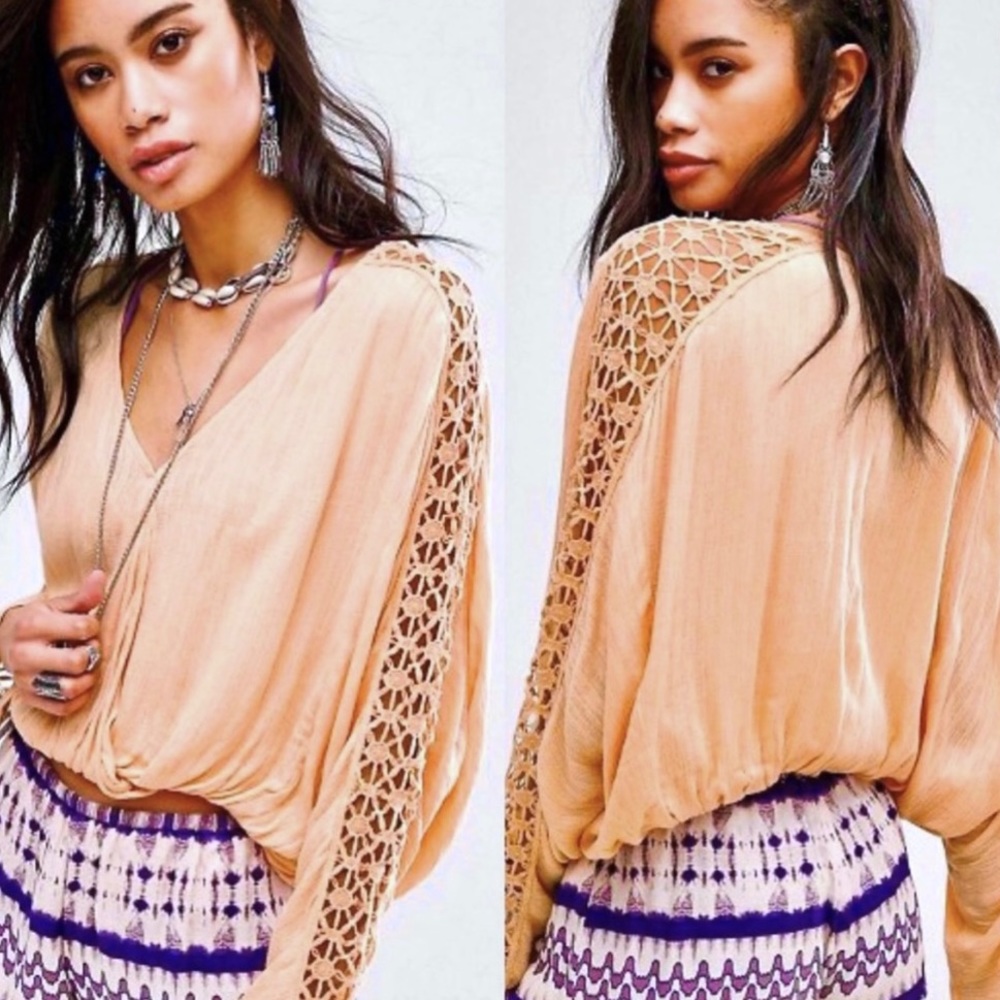 πΊπHPππΊ NWOT Free People Runaway Crochet Top - Picture 3 of 16